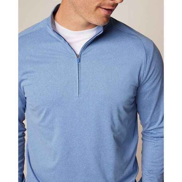 Johnnie-O Flex Pullover Sweater Size Medium Laguna Blue Quarter Zip 4way Stretch - Picture 9 of 9